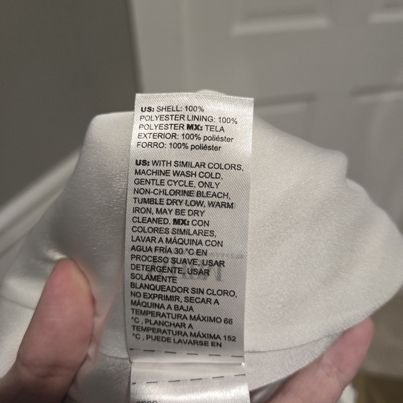 NWT WHBM Floral Jacquard Midi Slip Dress White Size 8 - Picture 8 of 8